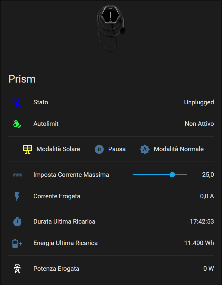 Prism in Home Assistant Plancia